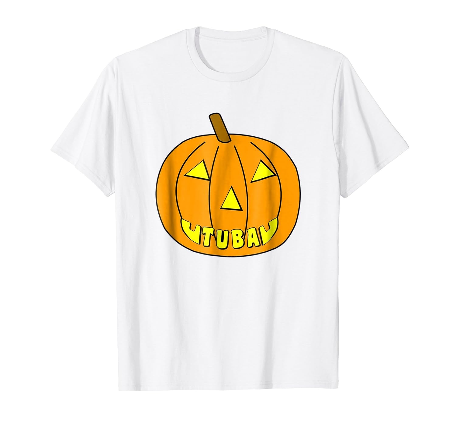 Tuba Halloween Pumpkin Musical Instrument T-Shirt-ANZ