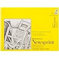 Strathmore 307-18 307018 32-Pound 50-Sheet Smooth Newsprint Paper Pad, 18 by 24-Inch