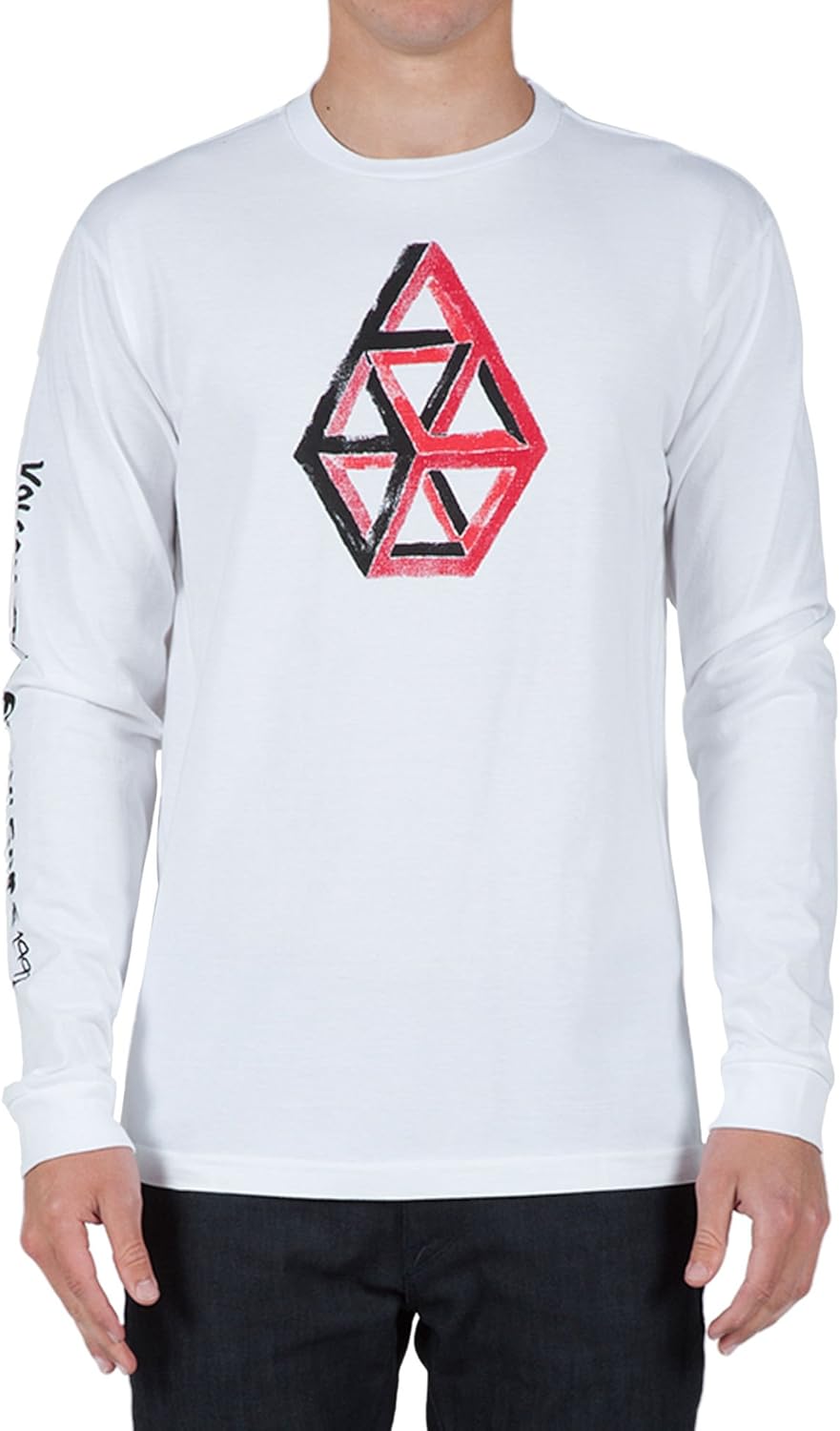 Men's Stone Science Long Sleeve TShirt, White