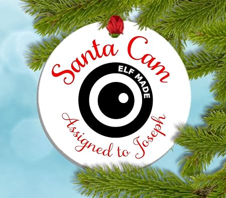 Regali Di Natale Personalizzati.Blafitance Babbo Ornamento Cam Cam Elfo Cam Santa Fotocamera Nome Personalizzato Ornamenti Regali Di Natale Personalizzata Elfo Ornamenti Bambini Amazon It Casa E Cucina
