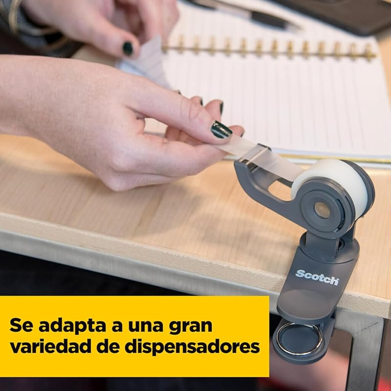 Magic Cinta Adhesiva Invisible - Caja de 8 Rollos de 19mm x 33m - Cinta Adhesiva de Uso General para Reparación, Etiquetado y Sellado de Paquetes y Documentos
