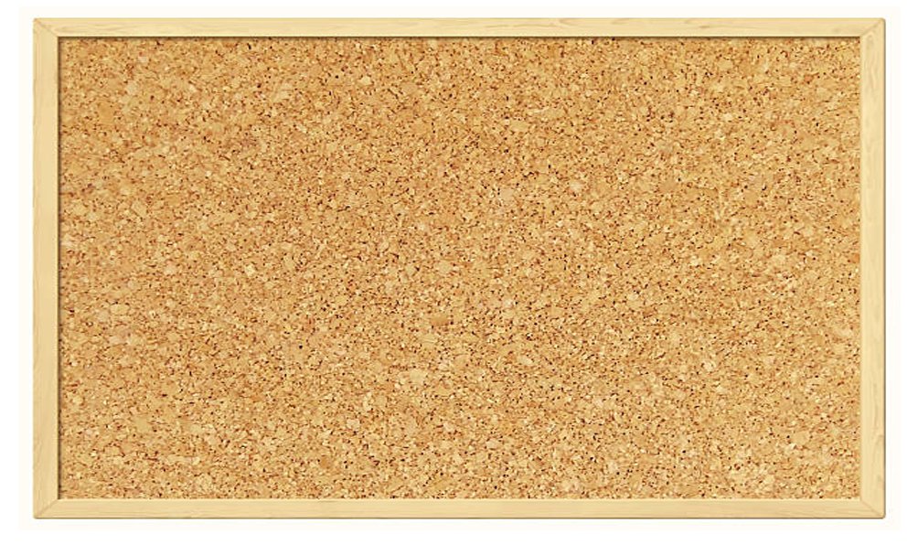 SHINE Cork Pin Notice Board 300MM x 400MM Office Memo School with Push Pins Board Classic Wood Natural Frame Board