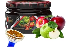 Tanya Herbal Hookah Molasses 100% Nicotine & Tobacco Free Shisha Hookah Flavors Fruit Mix Organic Shisha Flavors 250g Reusable Premium Jars (Double Apple)