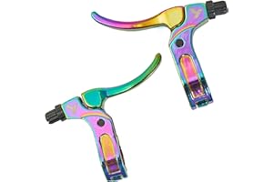 KHEBIKES KHE Radius BMX Brake Lever Pair Aluminum Folding Hinge Cold Forged 2-Finger 0.2lbs Each Oil Slick