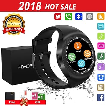 Reloj Inteligente, Smartwatch con SIM/TF Ranura Cámara Reproductor ...