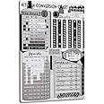 Metric Conversion Chart Fridge Magnet 6" x 8" Includes Weight Conversion Chart, Measurement Conversion Chart, Liquid Conversion Chart and Temperature Conversion Chart (Art Deco Design)