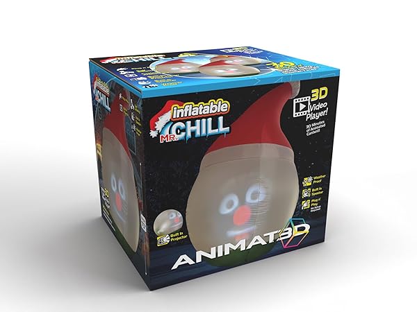 ANIMAT3D INFLATABLE MR. CHILL TALKING ANIMATED INFLATABLE SNOWMAN...