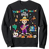 Dia De Los Muertos Mexican Boy Tee Kids Skeleton Sugar Skull Sweatshirt
