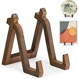 ANBOXIT 8 Inch Plate Display Stand Pine Wood Rustic Holder