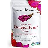 Ancient Choice - Red Dragon Fruit Powder (4 ounces) | USDA Organic Freeze Dried | Non-GMO Pitaya | Natural Food Coloring | Ve