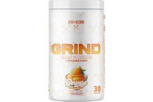 Axe & Sledge The Grind Essential Amino Acids |EAA & BCAA Powder |Muscle Recovery & Electrolytes for Hydration | Stimulant-Free, Vegan | 30 Servings, Orange Sherbet