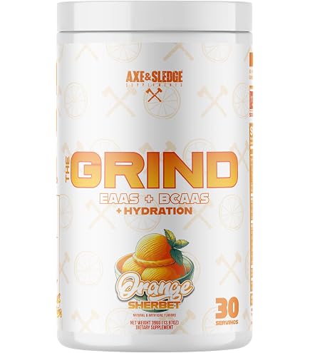 Axe & Sledge The Grind Essential Amino Acids |EAA & BCAA Powder |Muscle Recovery & Electrolytes for Hydration | Stimulant-Free, Vegan