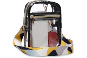 Bunnychill Clear Bag Stadium Approved, Women Clear Crossbody Purse Bag, Clear Stadium Bags for Sporting Events, Concerts