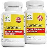 Terry Naturally Curamin Extra Strength - Curcumin & Boswellia for Healthy Circulation Support - Turmeric Supplement to Support Joints, Muscle Health & Endorphin Production - 60 Tablets (Pack of 2)