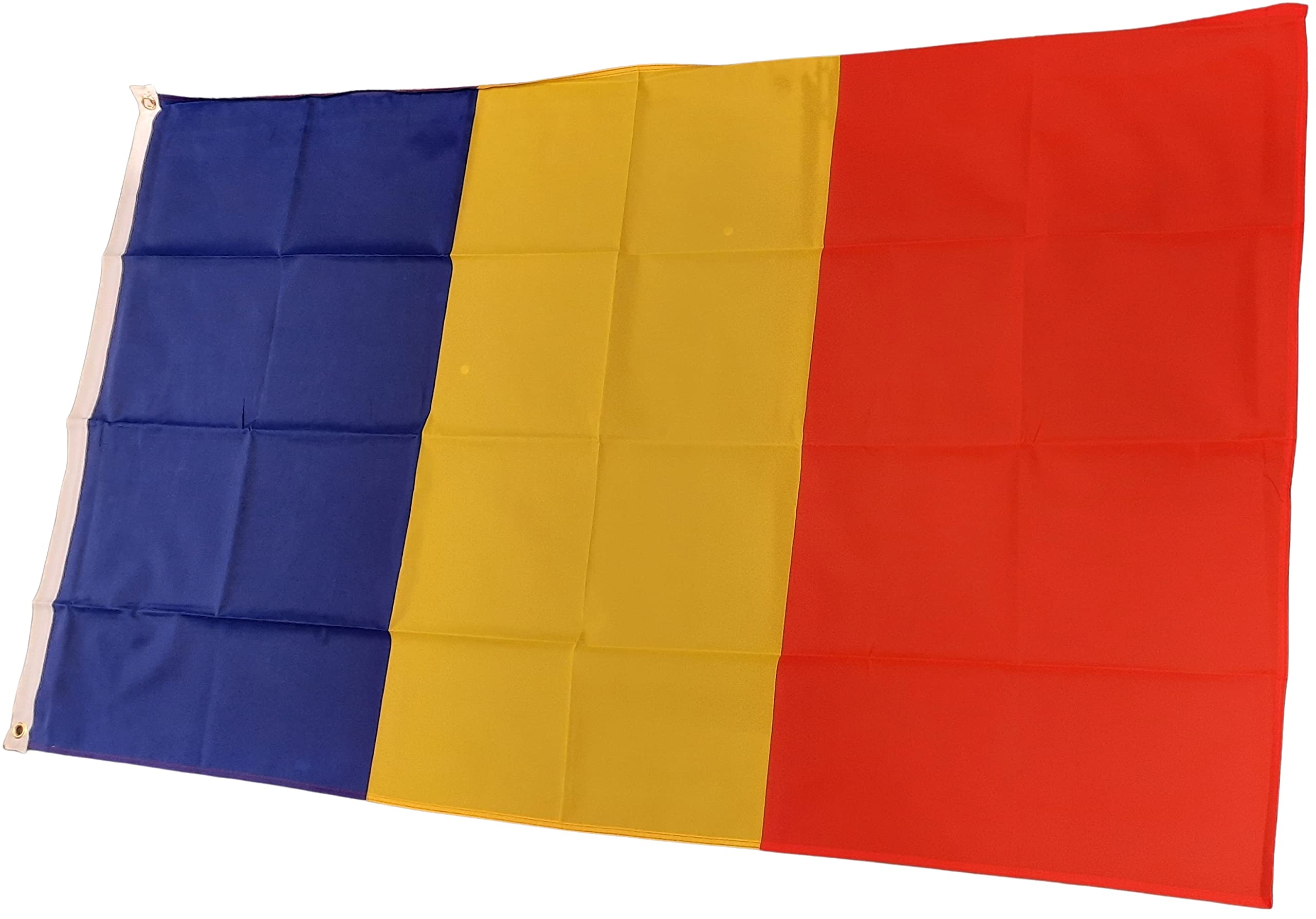 NWFlags Romania Flag 5ft x 3ft 75d Premium Polyester Suitable For Flagpoles | Strong Polyester 5x3 foot material Romanian flag with Eyelets