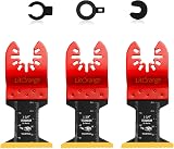 LitOrange Titanium Oscillating Tool Blades Set 3+3 Adapters Universal Quick view 1