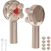 COMFIER Handheld Scalp Massager Hair Growth,Cordless Hair Head Massager with 3 Modes & 8 Silicone Claws,IPX7 Waterproof Body Massager for Stress Relax,Pet Massage,Head Scratcher,Gifts Men,Women(Gold)