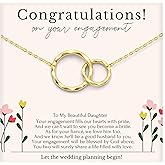 HOPE LOVE SHINE - Engagement Gift for Daughter - Bride to Be Necklace, Jewelry 16+2"