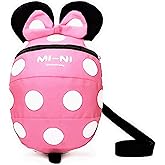 Baby Toddler Leash Baby Leash Backpack Little Kid Boys Girls Anti-Lost Travel Bag Harness Reins Cute Cartoon Backpacks with Safety Leash for Baby Backpack Leash for Toddlers 1-5 Years (Pink)