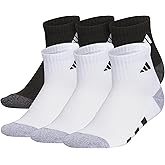 adidas Kids Cushioned Quarter Ankle Socks for Boys and Girls (6 Pairs) Durable & Comfortable