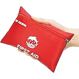 Small Travel First Aid Kit - 87 Piece Clean, Treat and Protect Most Injuries,Ready for Emergency at Home, Outdoors, Car, Camp