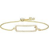 Amazon Essentials Cubic Zirconia Bracelet in 18k Gold Plated Sterling Silver