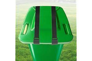 YONHTUTU 2 Pcs Trash Can Lock, Adjustable Metal Bear Trash Can Lock, Bear Proof Waste Can Lock, Dog Proof Garbage Can Locks for Animals Critter Locking Litter Cans, Garbage Cans Locks for 96 Gallon Litter Bin