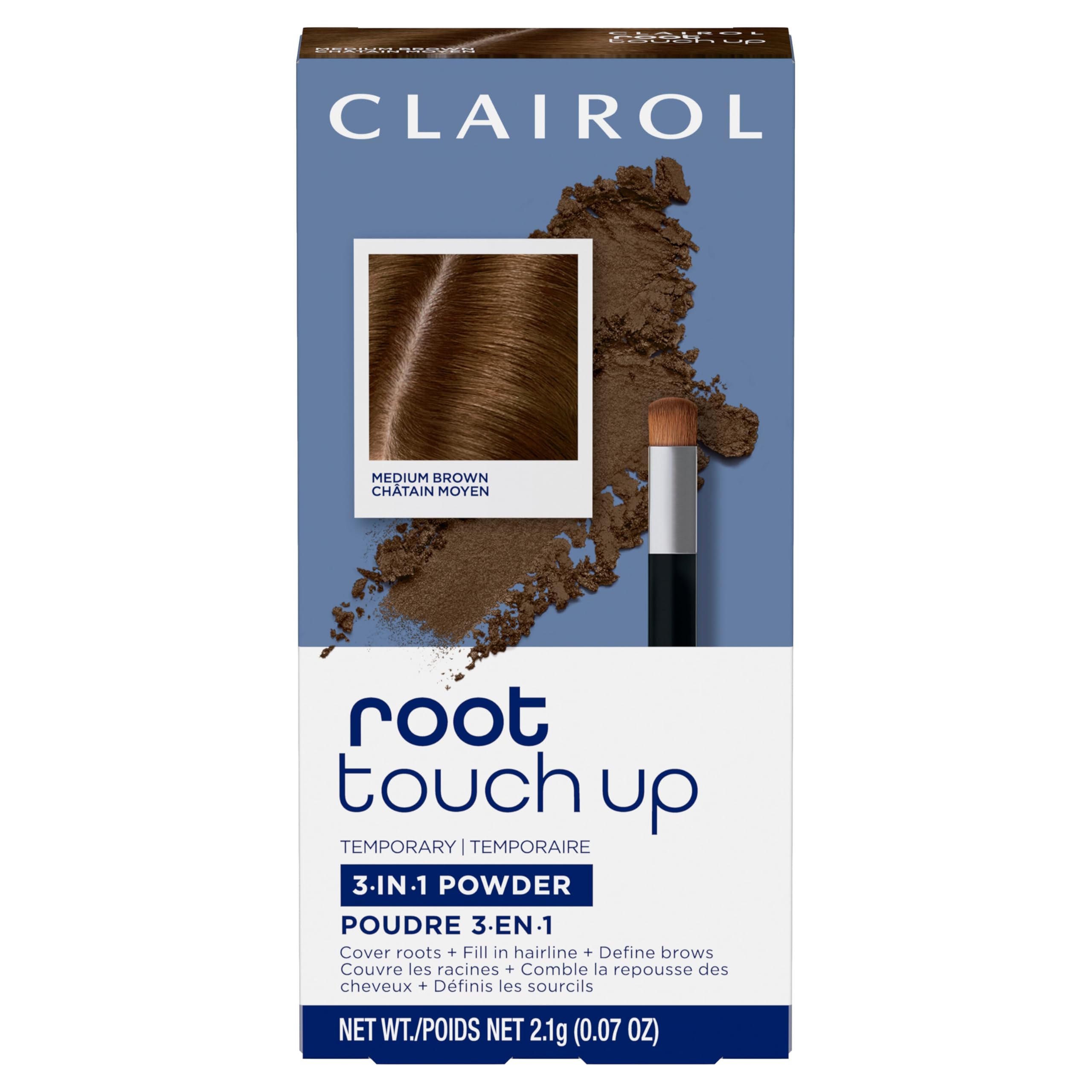 Clairol Root Touch-Up Concealing Powder, Medium Brown, 1 Count