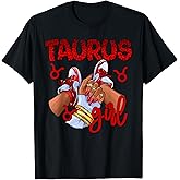 Taurus Girl Birthday Women Sneakers Zodiac Sign Bday T-Shirt