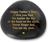 VELENTI Unique Gifts for Fathers Day Engraved Pebble Rock Dad From Daughter