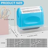 AUXHCYL Confidential Roller Stamp Privacy Protection with 9 Refills (Blue) view 2