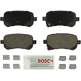 BOSCH BE1326H Blue Ceramic Disc Brake Pad Set with Hardware - Rear | Compatible with Select Chrysler Town &amp; Country; Dodge Grand Caravan, Journey; Ram C/V; Volkswagen Routan