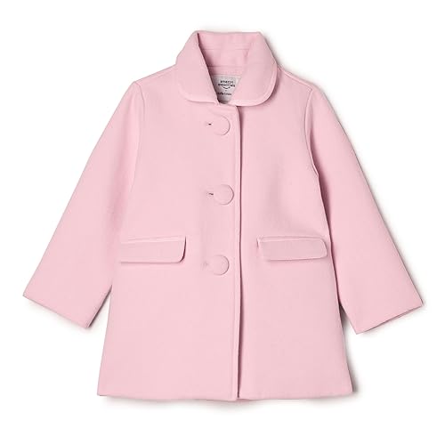 Amazon Essentials x Sofia Grainge Baby Girls' Wool Blend Coat, Pink, 12 Months