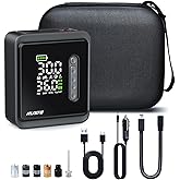 NUSTE Tire Inflator Portable Air Compressor, 150PSI Cordless Air Pump for Car Tires, 3X Faster Battery & 12V DC Dual Power Electric Bike Pump with Pressure Gauge, for Car Bicycle Ball and More