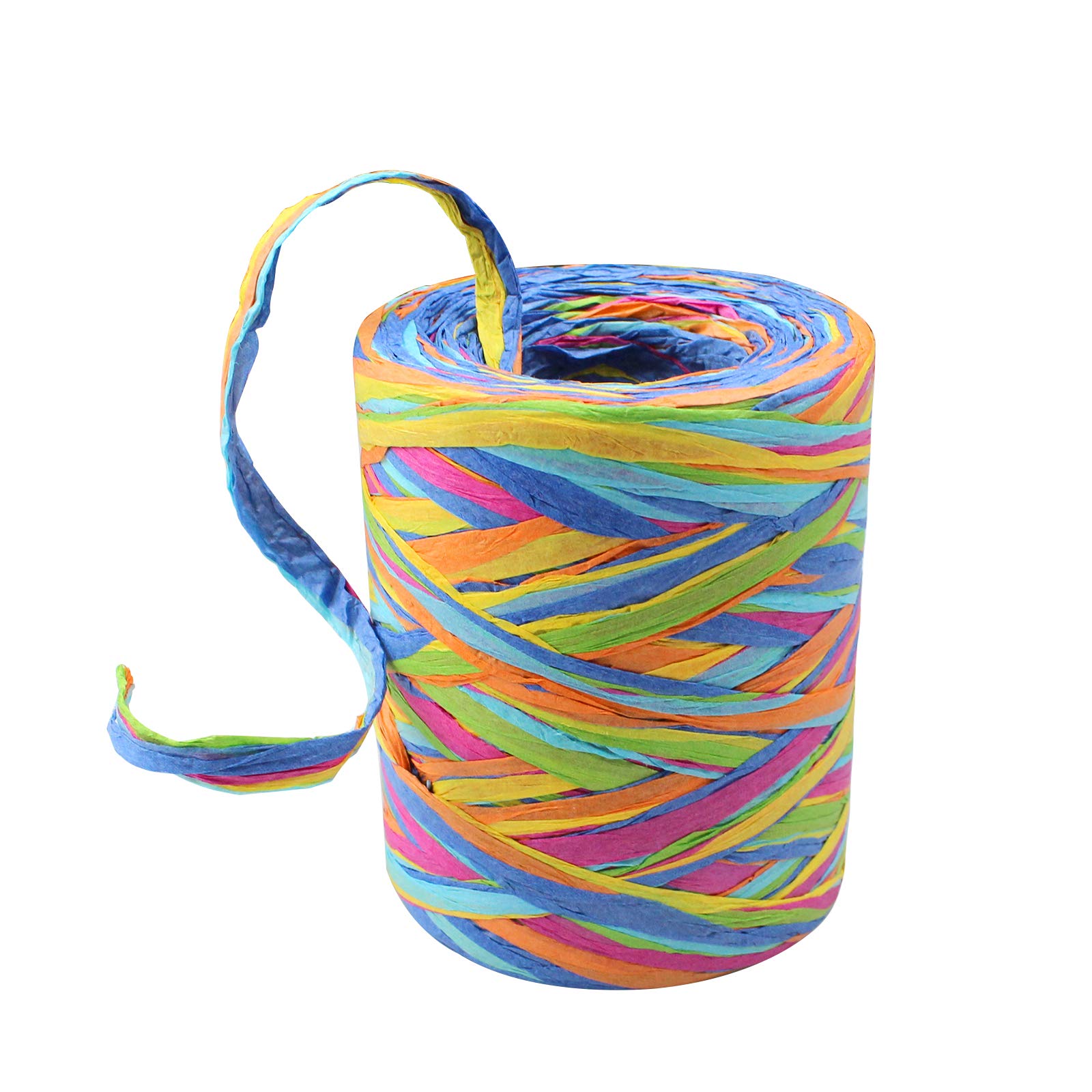 Raffia Paper Ribbons Coloured Raffia Paper Ribbon Wrapping Paper Packing Twine Ribbon Packing Paper String for Gift Party Decor DIY Craft Decoration.
