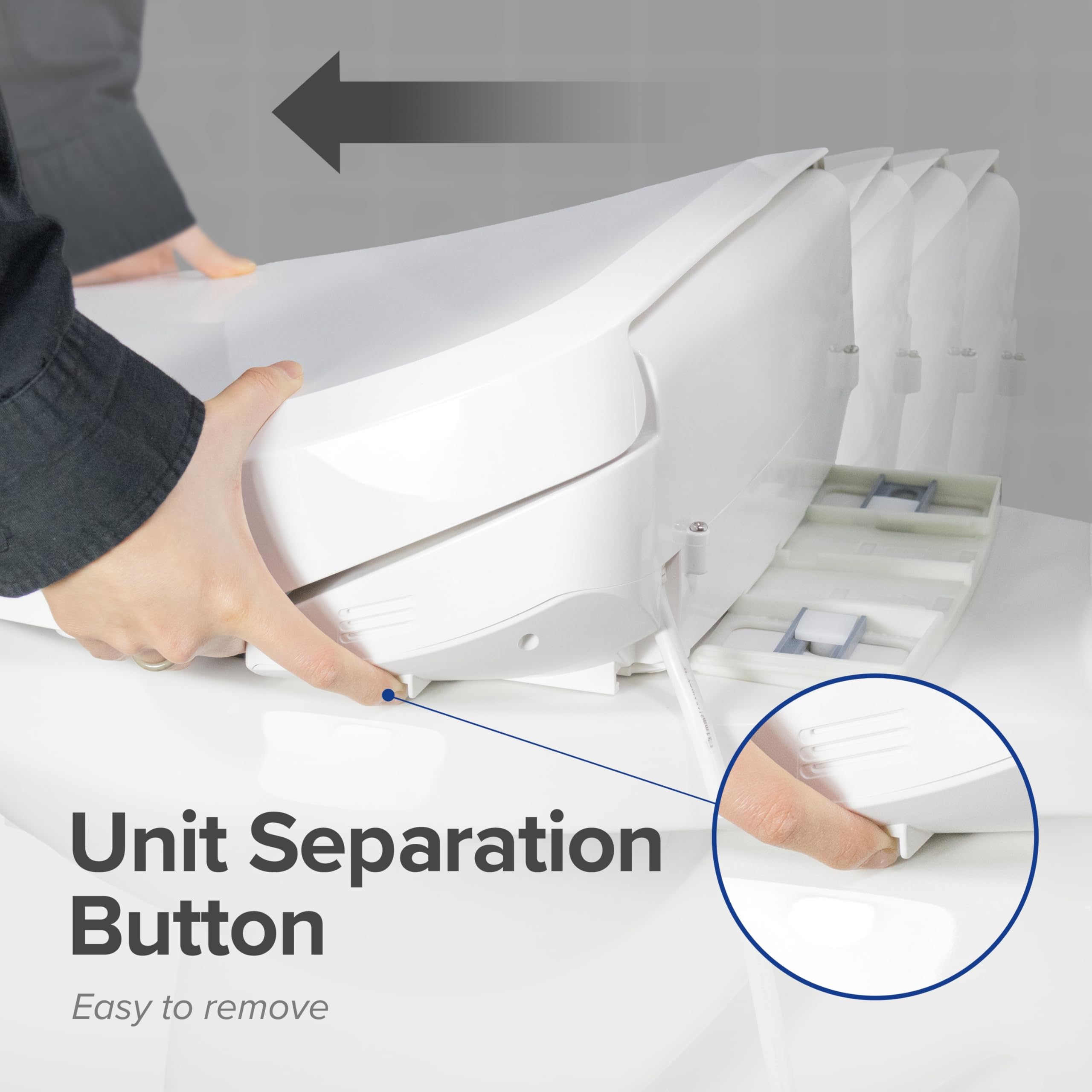 SmartBidet® SB-2600 Electric Smart Bidet™ Seat for Elongated - Electronic Heated Toilet Seat with Warm Air Dryer and Temperature Controlled Wash Functions (Unlimited Hot Water)