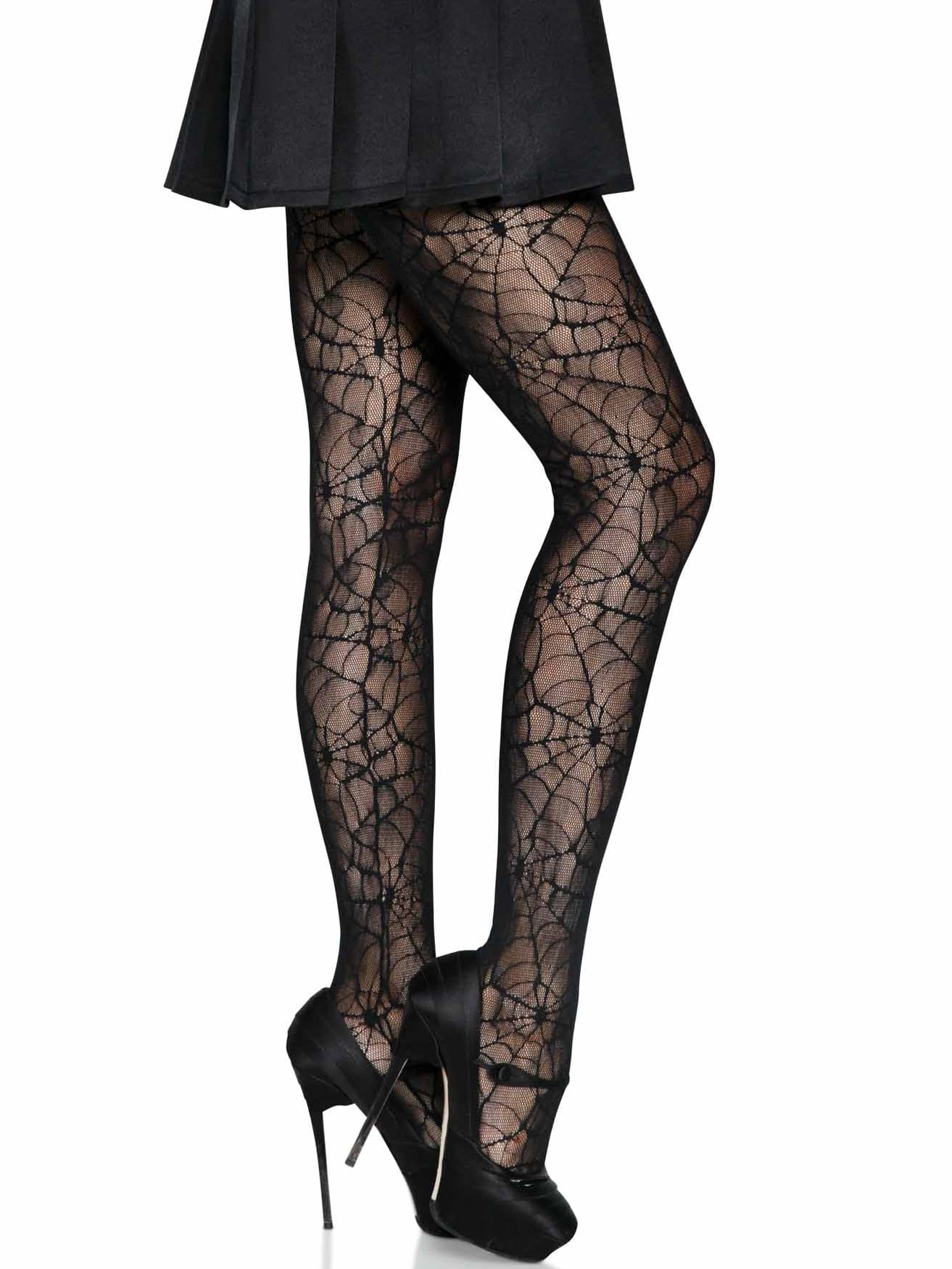 Leg Avenue womens Gothic Fantasy Fishnet Tights, Striped, Celestial Tights for Women