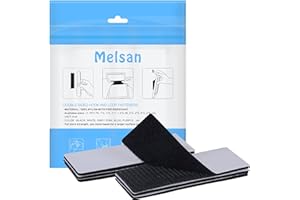 MELSAN Industrial Strength Sticky Back Fastener | 2 x 6 Inch 6 Sets | Interlocking Tape Mounting Tape for Carpet, Couch Cushions, Pedal Board - Black