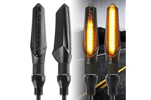 evermotor Motorcycle Turn Signals Lights Running Light Indicators 4 Pieces Universal Mini LED E-MARK Flowing Turn Signal Lights Waterproof IP67