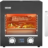 VEVOR Electric Steak Grill, 1800W Smokeless Infrared Broiler, 1450°F Stainless Steel Cooker With 6-Tier Adjustable Rack for B
