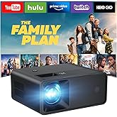 CiBest Portable Mini Projector White, 2025 Upgraded Full HD 1080P Projector, Movie Projector Compatible with iOS/Android Phon