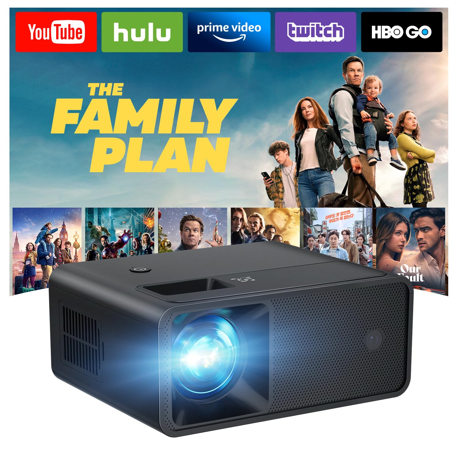 Photo 1 of *USED*
CiBest Mini Projector, Upgraded Full HD 1080P Support Video Projector, Portable Small Movie Projector, Compatible with iOS/Android/Windows/TV Stick/Box/USB/HDMI