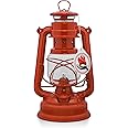 Feuerhand Outdoor Kerosene Fuel Lantern, German Made Weather Resistant Baby Special 276 Galvanized Hurricane Lamp for Camping or Patio, 10 Inches, Brick Red