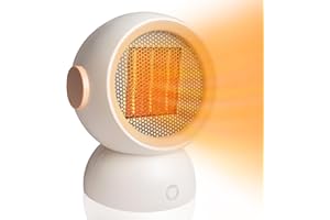 Space Heater, Portable Electric Space Heater for Indoor Use, 1200W/600W PTC Ceramic Heater with Tip-Over & Overheating Protec