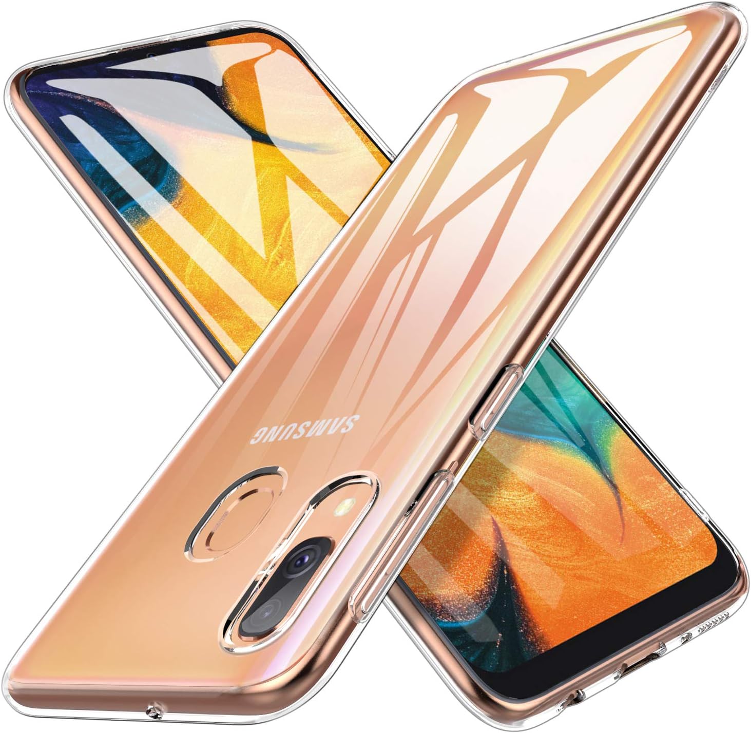 YockTec Case for Samsung Galaxy A30/A20/M10s, Ultra-thin Soft TPU Gel Cover Transparent Case [Scratch Resistant] [Shock Absorption] for Samsung Galaxy A30/A20/M10s Smartphone