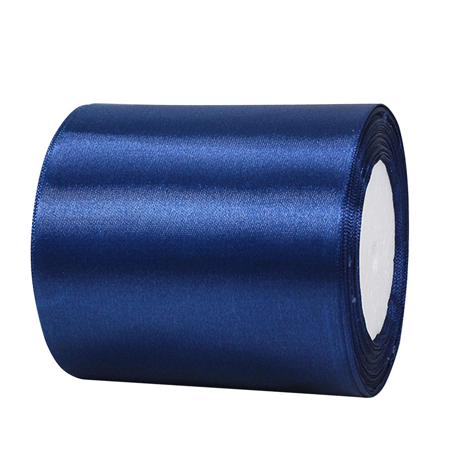 100mm Wide Thick Navy Blue Ribbon for Gift Wrapping,22m 4Inch Large Fabric Satin Ribbon Blue Bow for Gift Wrapping,Ribbons for Crafting,Hair,Bouquets,Wedding Car,Presents,Cake,Christmas Decorations — image 1