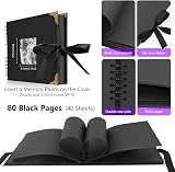 Newthinking Photo Scrapbook with 80 Black Pages 11.5x8.5in Accessories Kit view 3