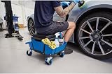 Draper 23716 Work Stool Blue Padded Shop Mechanic Garage Seat Tray Swivel view 3