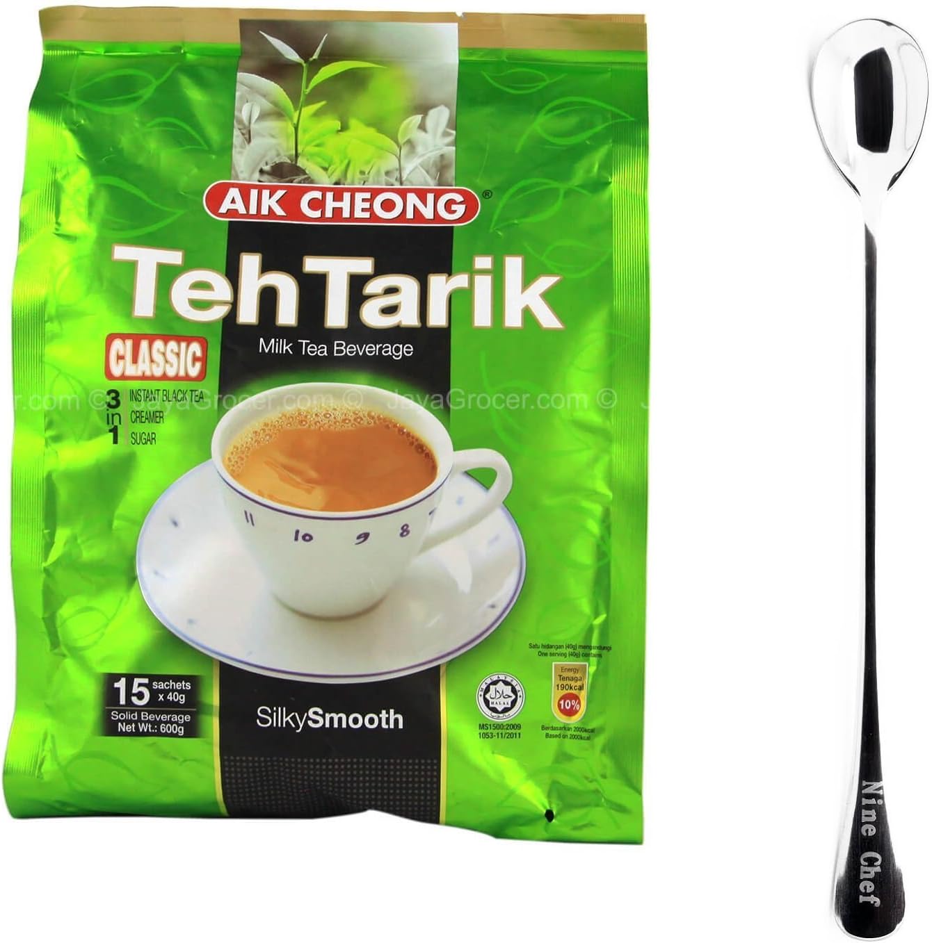 One Free NineChef Spoon + Aik Cheong Milk Tea Beverage 15 Sachets (1 Bag)