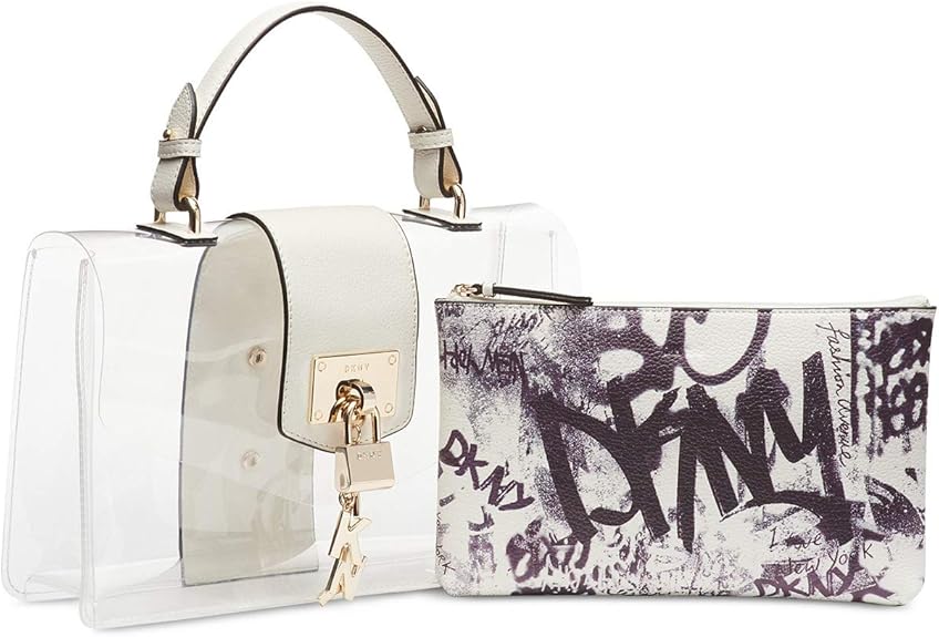 dkny elissa flap clear shoulder bag